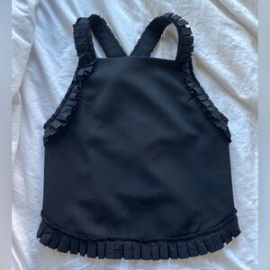 Style Mafia Black Ruffled Tank Top